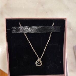 Elegant Silver Necklace with Interlocking Rings